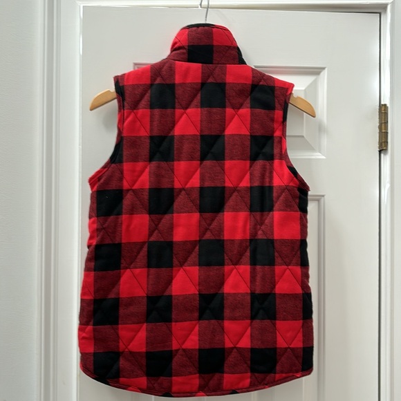 Michelle Mae XS Buffalo Plaid Zipper Vest - Picture 4 of 8